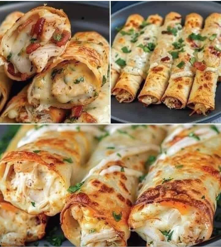 Cheesy Garlic Chicken Wraps