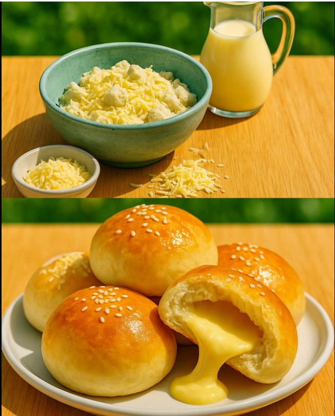 Cheese-Stuffed Milk Buns