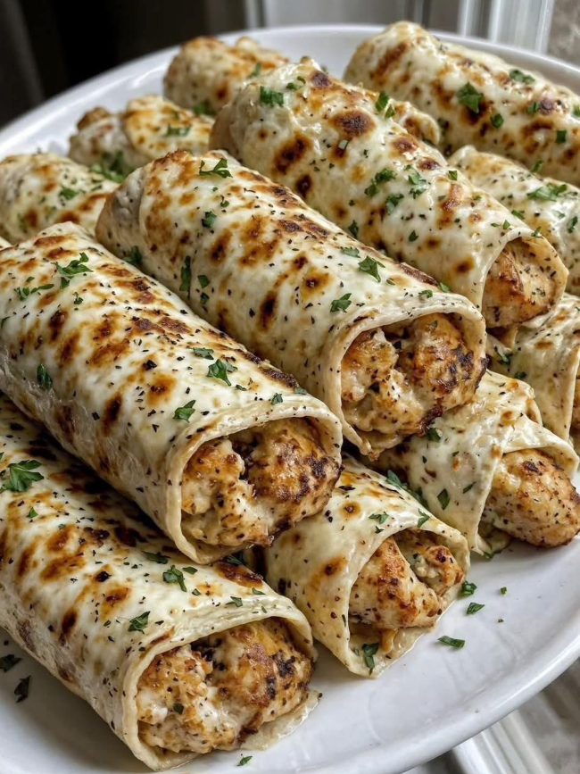 Creamy Baked Chicken Taquitos